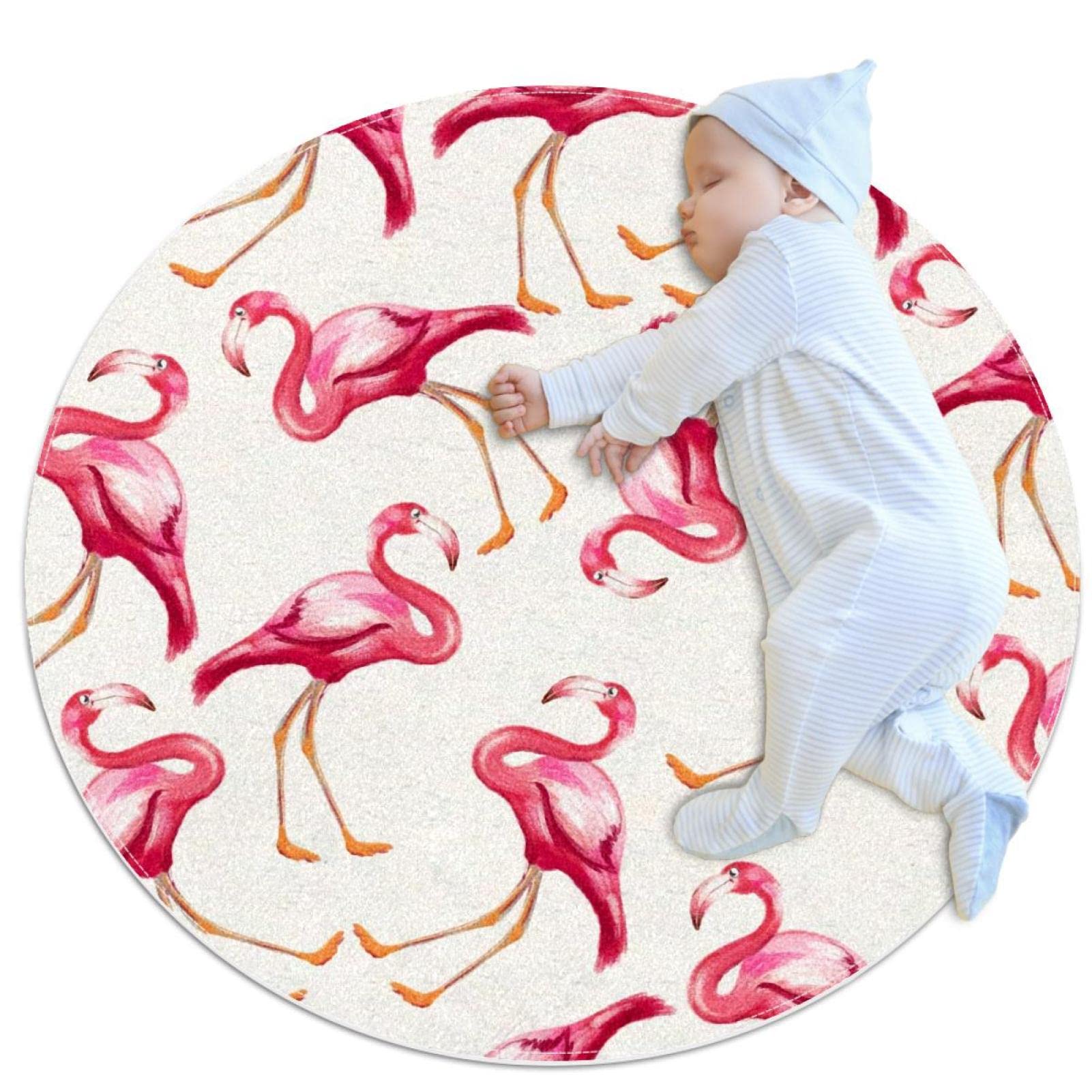 Tapis de salle de bain antidérapant et sécurisé motif flamants roses