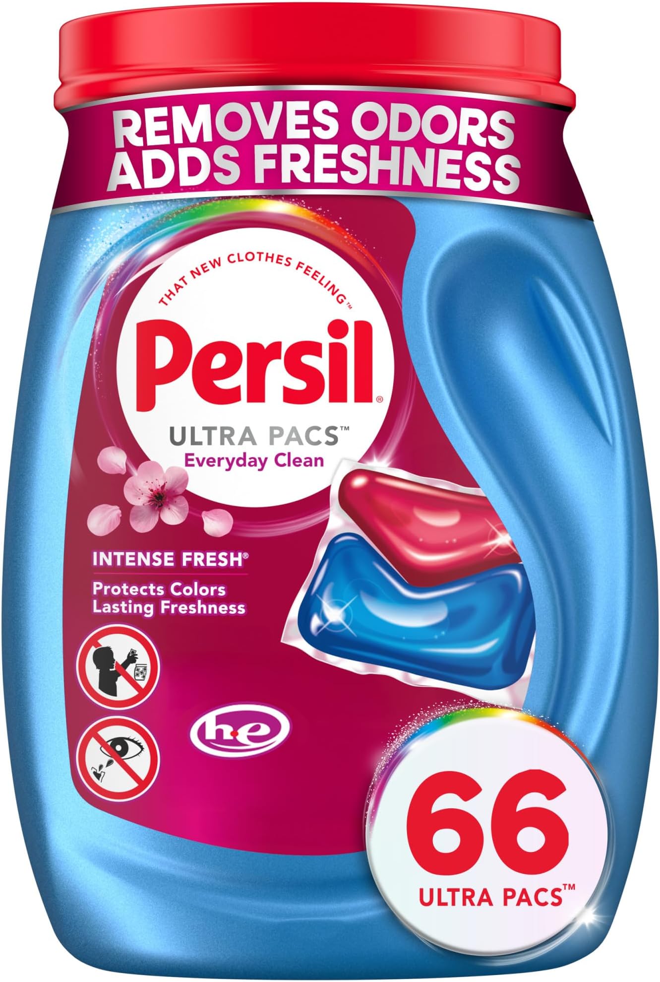 Persil Ultra Pacs Intense Fresh Everyday Clean Laundry Detergent, 66 count