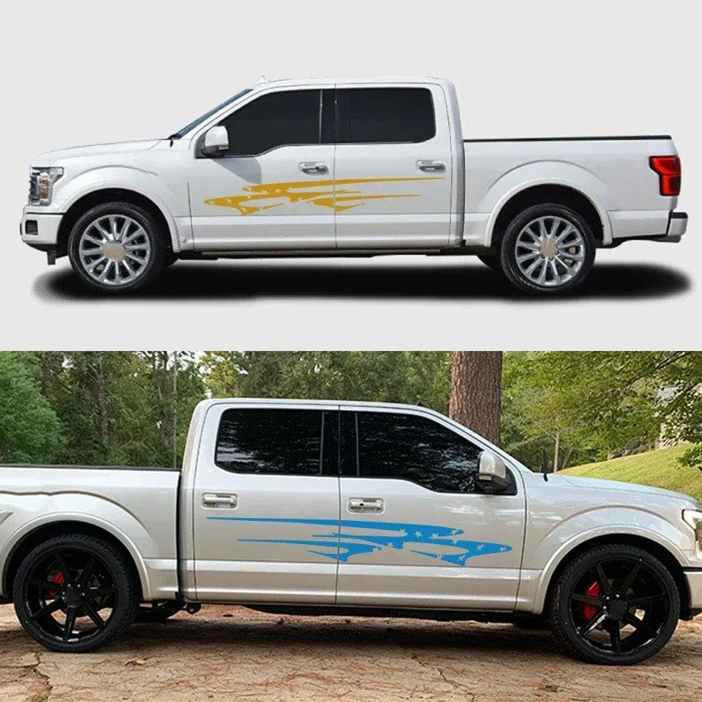 Decalcomanie per Auto Adesivo Universale per Auto(Glossy Black,for Double Cab)