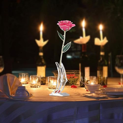 Miniatura 6 de Ejoyous Regalo de rosa para el día de la madre para mamá, rosa sumergida en oro de 24 quilates chapada en oro real preservada para siempre con
