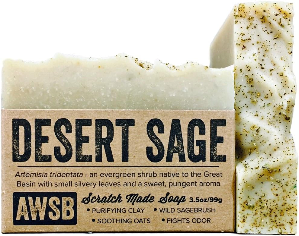Desert Sage All Natural, Vegan, Organic Bar Soap, Handmade (1 pack)