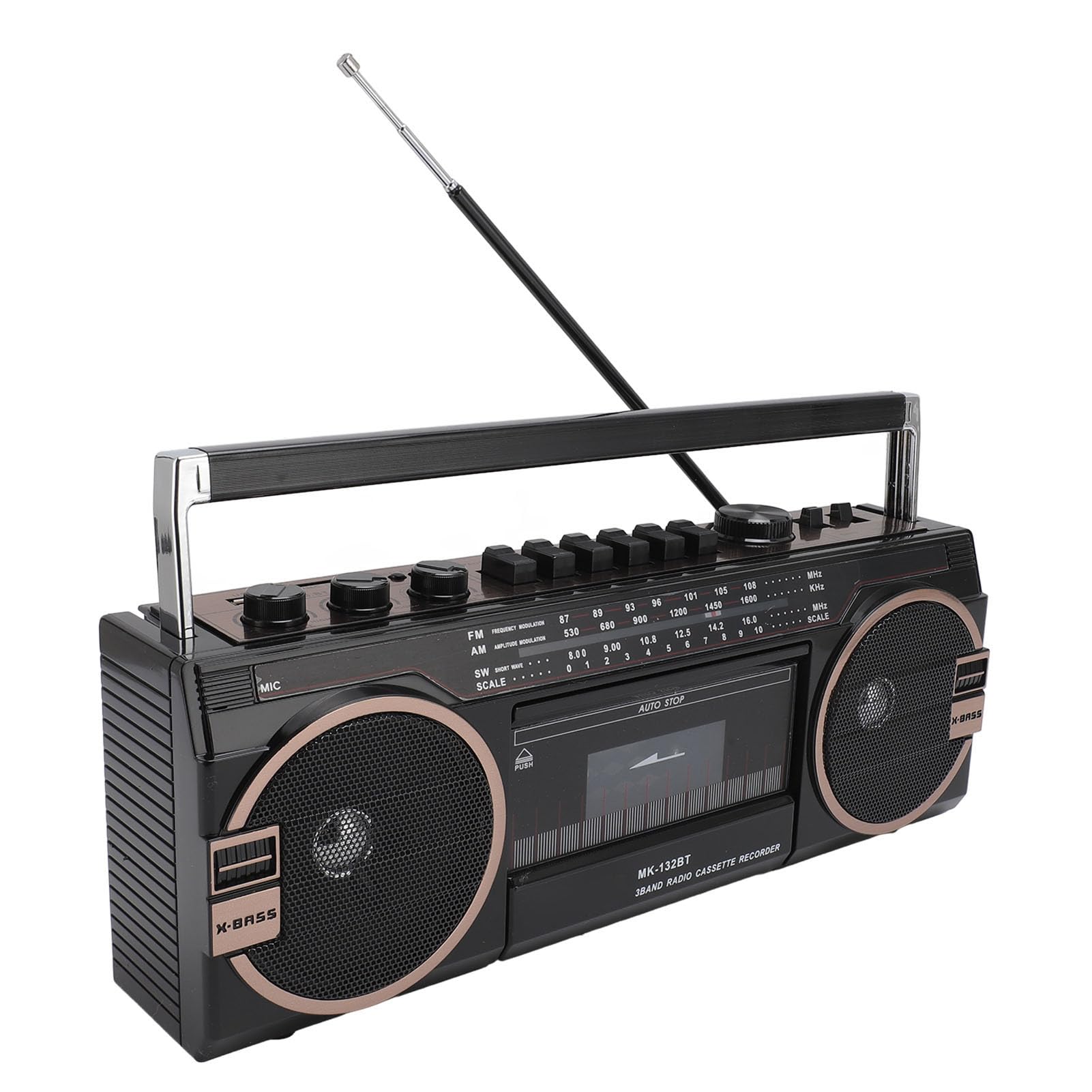 Registro de Cinta de Estilo Vintage de Reproductor Portátil para Cassette para Amantes de la Música Nostálgica (Enchufe de la UE)