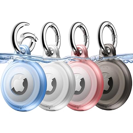 JETech Custodia AirTag 4 Pezzi - Impermeabile, Antigraffio, Con Portachiavi, Per Bambini E Animali - Foto 10