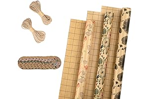 RUSPEPA Mini Gift Wrapping Paper Pack