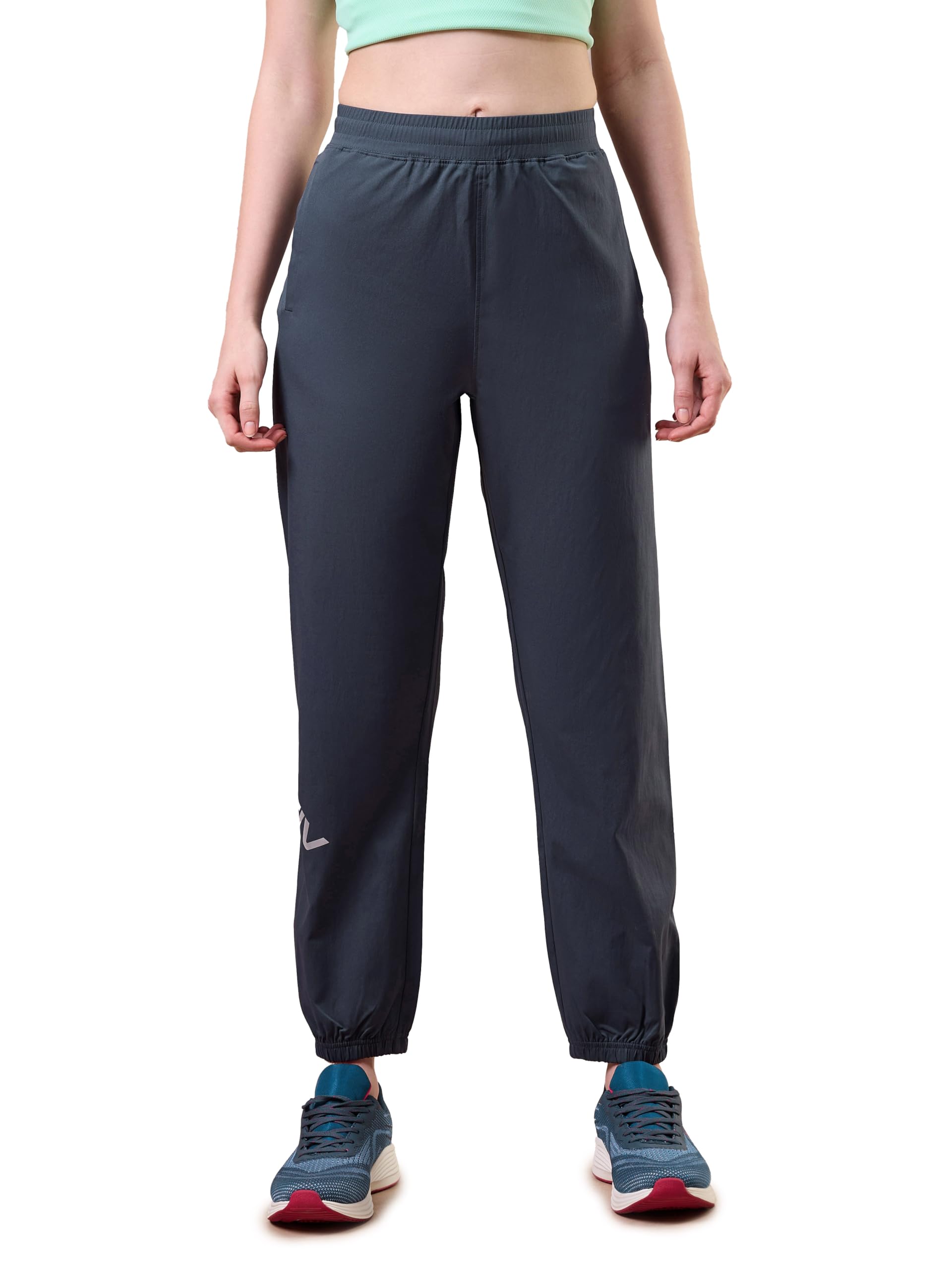 TECHNOSPORT Women's High Rise Relaxed Fit Stretchable Solid Joggers with SPF50+, Qucik Dry for Gym, Sports and Regular Use-picture-39
