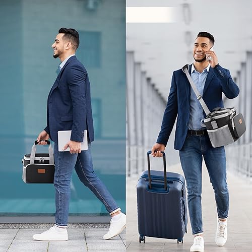 Miniatura 85 de Lifewit Bolsa de Almuerzo Mediana Aislada Caja de Almuerzo Hielera Suave Bolsa Refrigerante para Adultos Hombres Mujeres, Gris 12 Latas (9L)