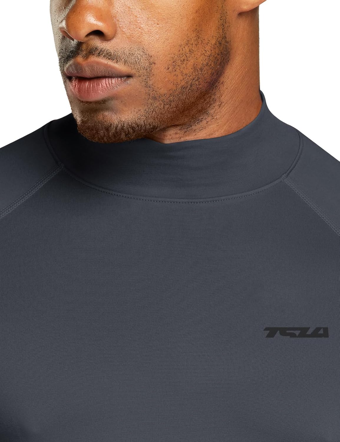 TSLA Men's Thermal Long Sleeve Compression Shirts, Mock/Turtleneck Winter Sports Running Base Layer Top - Image 7