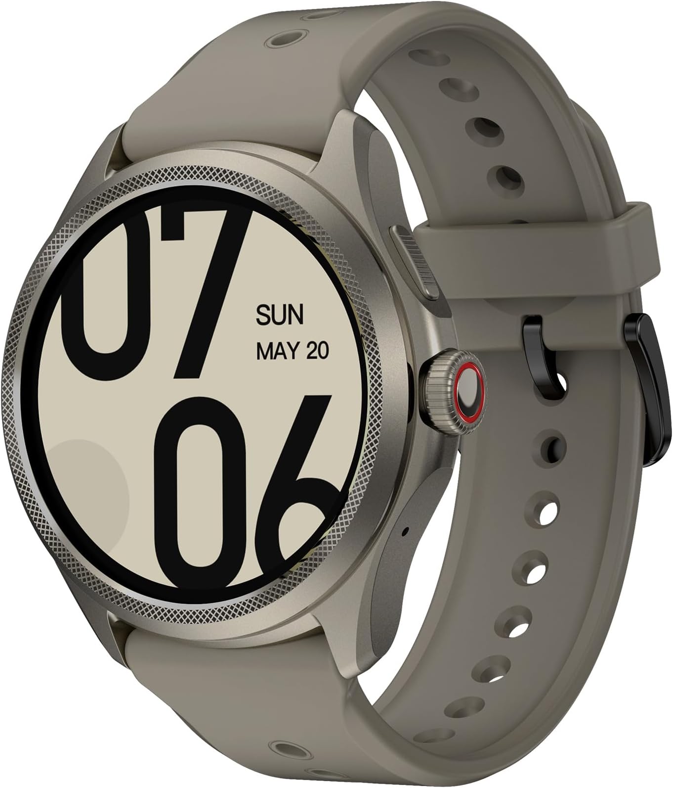 Ticwatch Pro 5 Smart Watch, Wear OS by Google Android, 5 ATM Waterproof, Wristwatch, Outdoor, Running, Compass, GPS, Long Battery, Microphone, Speaker, Ash Gray