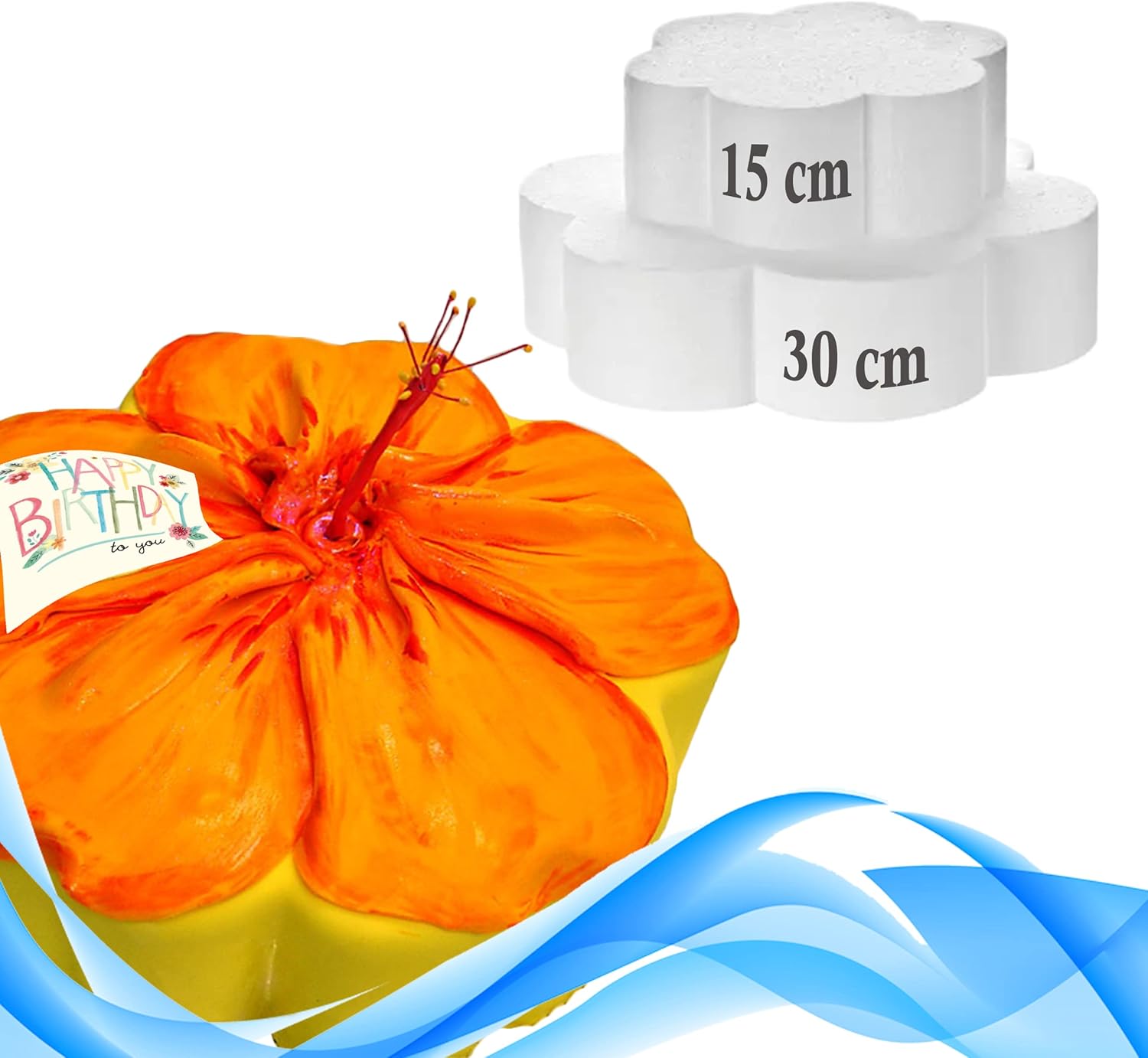 Base Ronde Blanche Pour Gâteau - Diamètre 40 Cm - En Polystyrène - Empilable - Idéale Pour Décoration De Fête, Mariage, Anniversaire