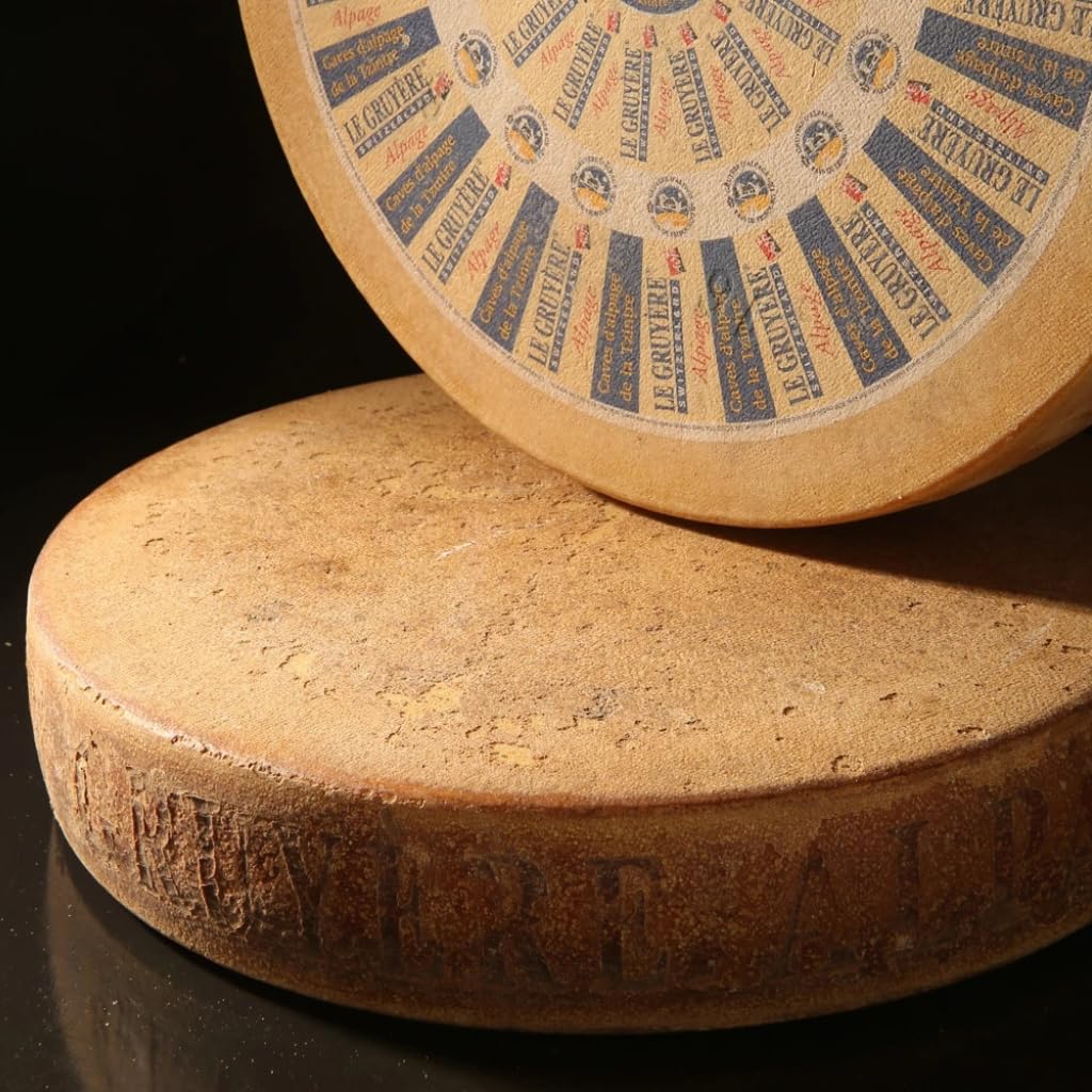 Gruyère Suisse Alpage AOP - 500gr - fabrication artisanale de Fribourg - affinage minimum 12 mois - Pâte jaune avec cristaux et saveur noisette intense