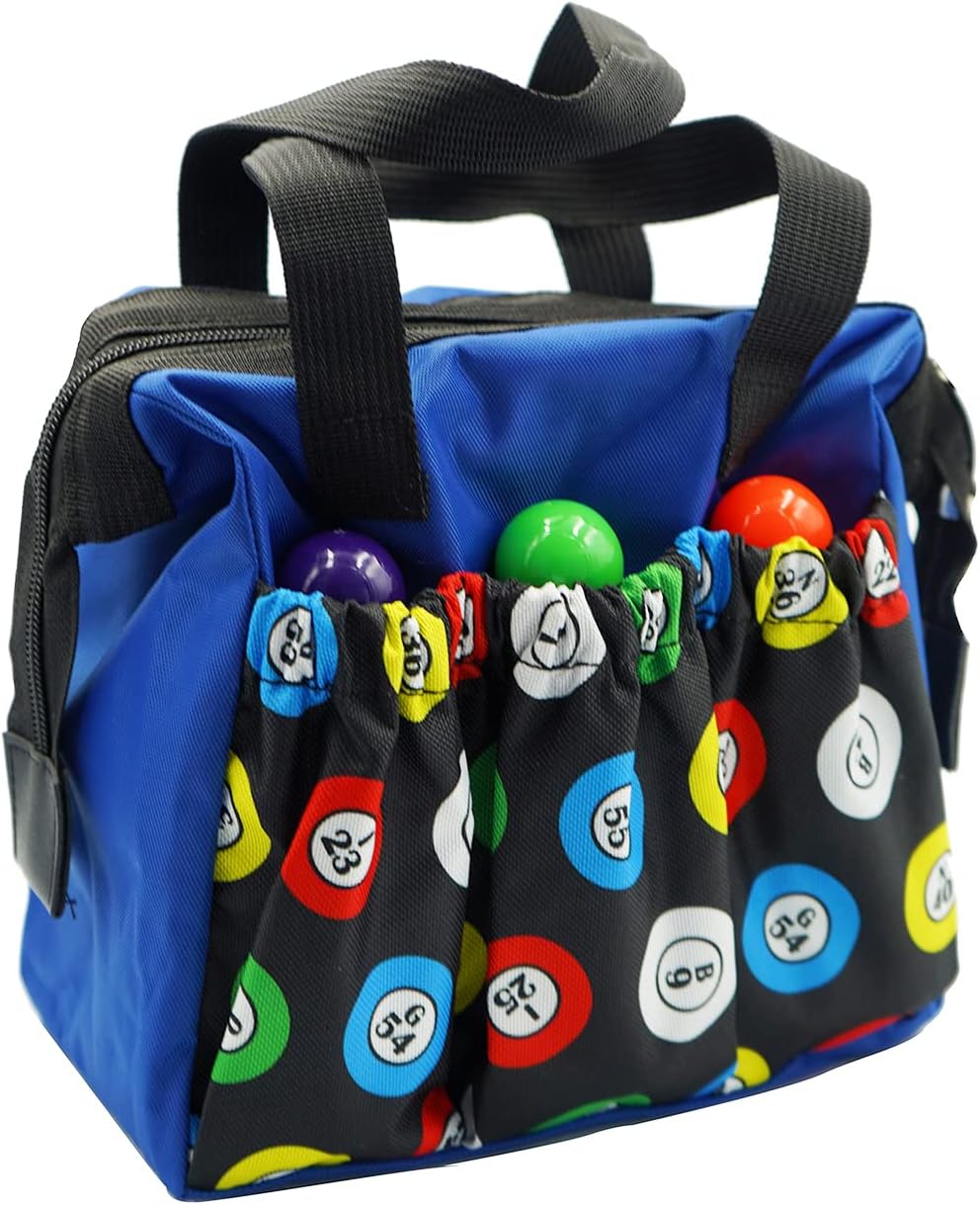 Yuanhe Bingo Dauber Bags with 6 Pockets Blue Bingo Tote