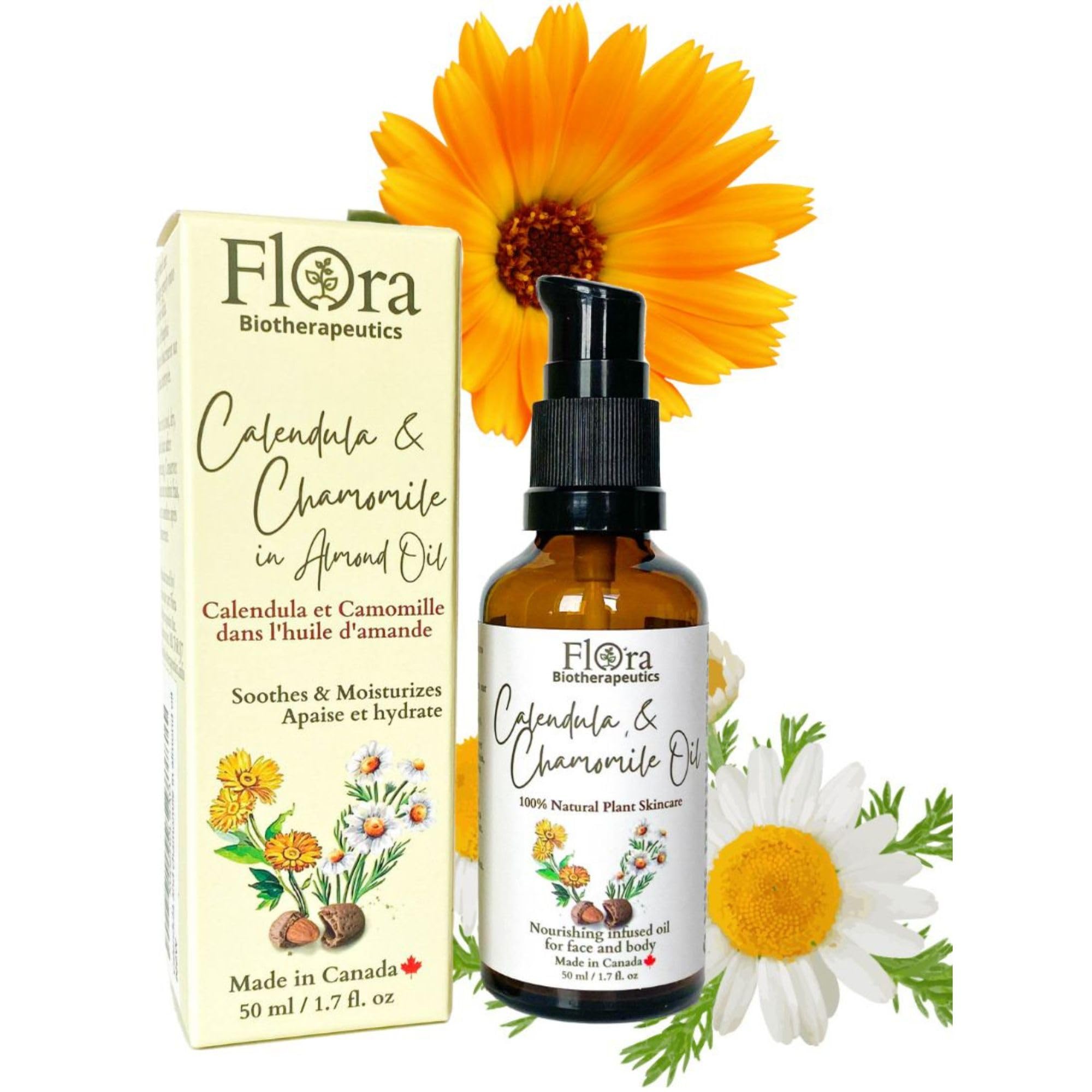 Amazon.com : FLORA Organic Calendula & Chamomile Infused in