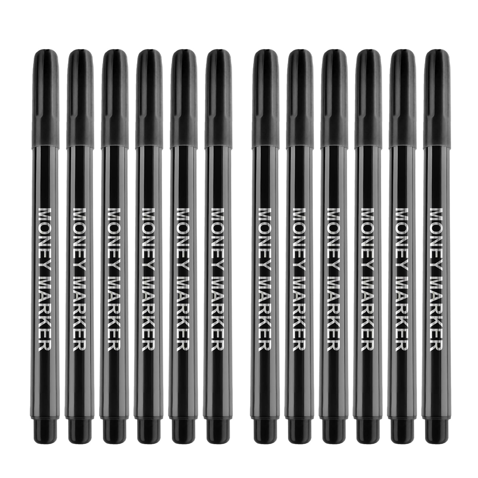 Irovami 12pcs Counterfeit Pen Fake Money Markers for EURO USD RMB and Other Countries Bills Cash Check-Gold for Real, Black for Fake Easy and Fast to Use