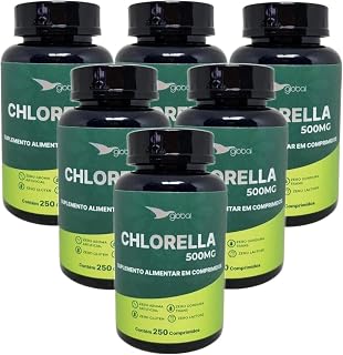 6x Chlorella 500mg- Global Suplementos- 250 Comprimidos