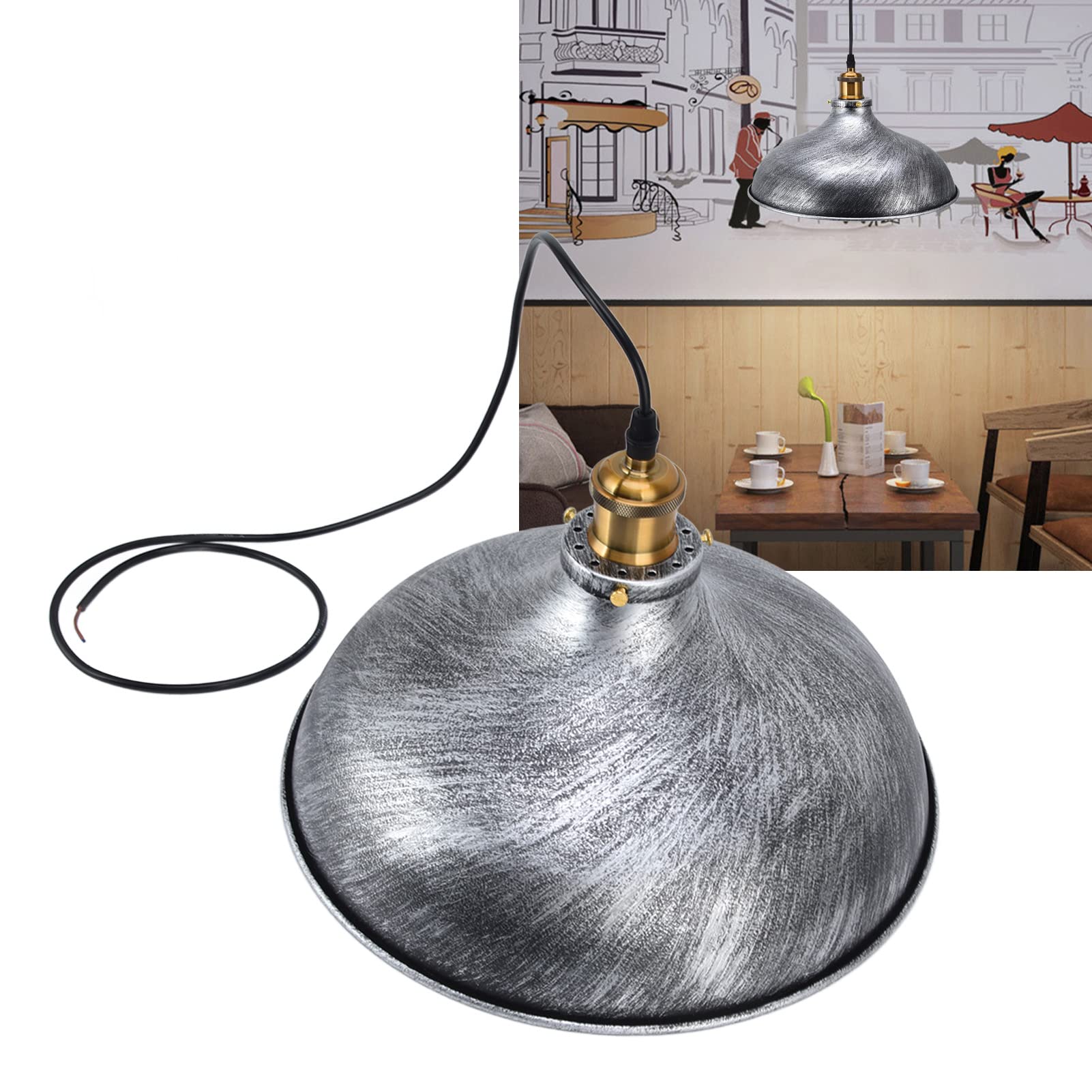 Cocoarm Wisząca do Stodoły Żelazna Wisząca E26 E27 Regulowany Przewód od 9 do 39 Cali 100 240 V Retro Sufitowa Wyspy Kuchennej Cafe Bar Czytelnia