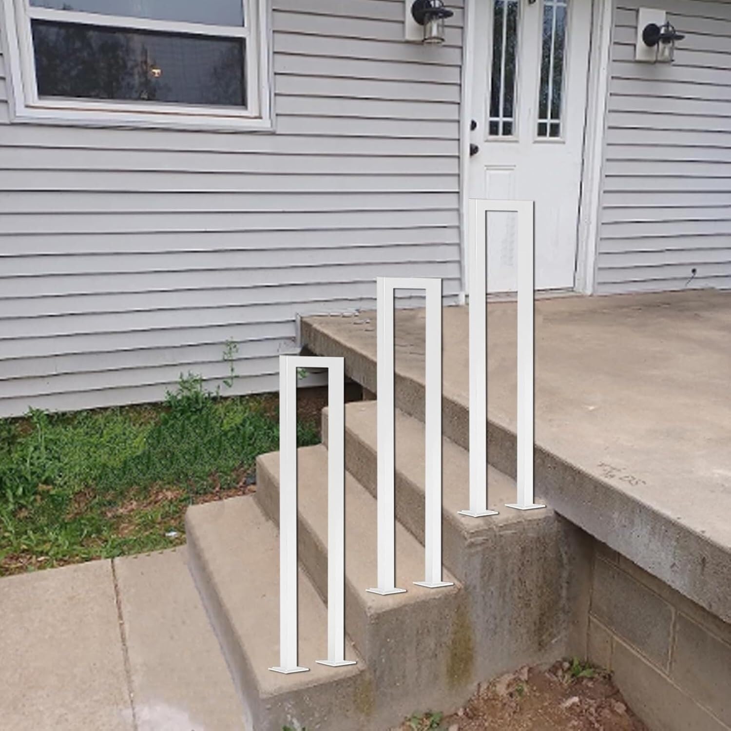 Stair Railing, U Shaped Stair Handrail, Handrails for Indoor Stairs, High 35-100cm Hand Rails Guardrail, Safety Non-Slip Stair Baluster, for Loft Villas Corridor Porch Steps(85CM/2.7FT)