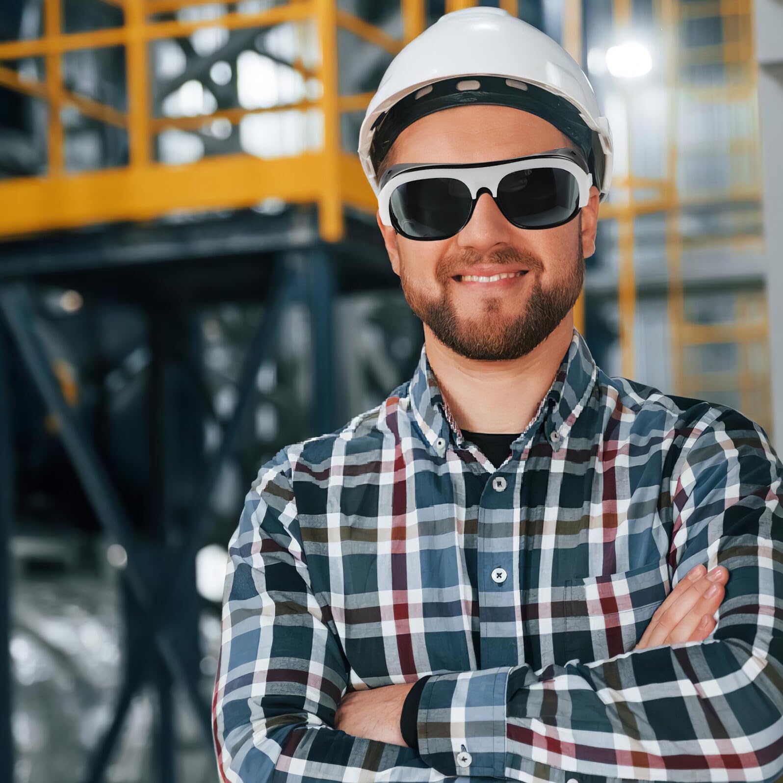 INOOMP 10 Gafas de Seguridad para Soldar Antiarañazos Ajuste Cómodo y Lentes de Alta para Protección Duradera en Soldadura y Trabajos de Metal