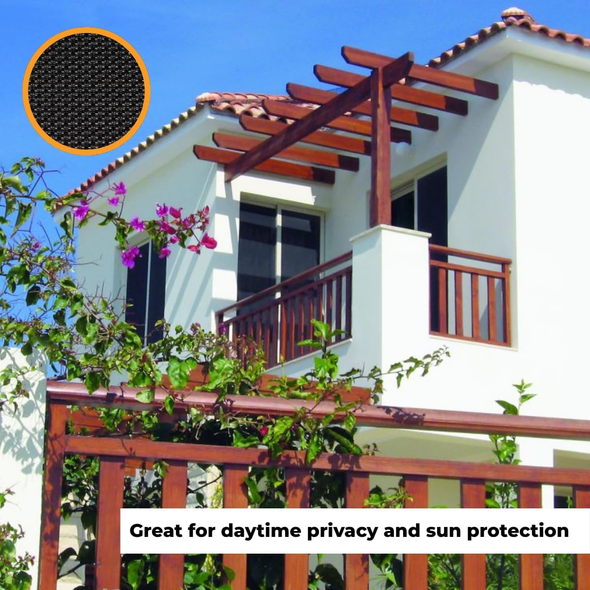 Phifer Solar Screen Mesh for Windows 80% Shade – Energy-Saving Solar Screen Roll 60 in x 25 ft, Black – DIY Exterior Sun Shades for Reduced Glare and More Privacy - Patio & Porch