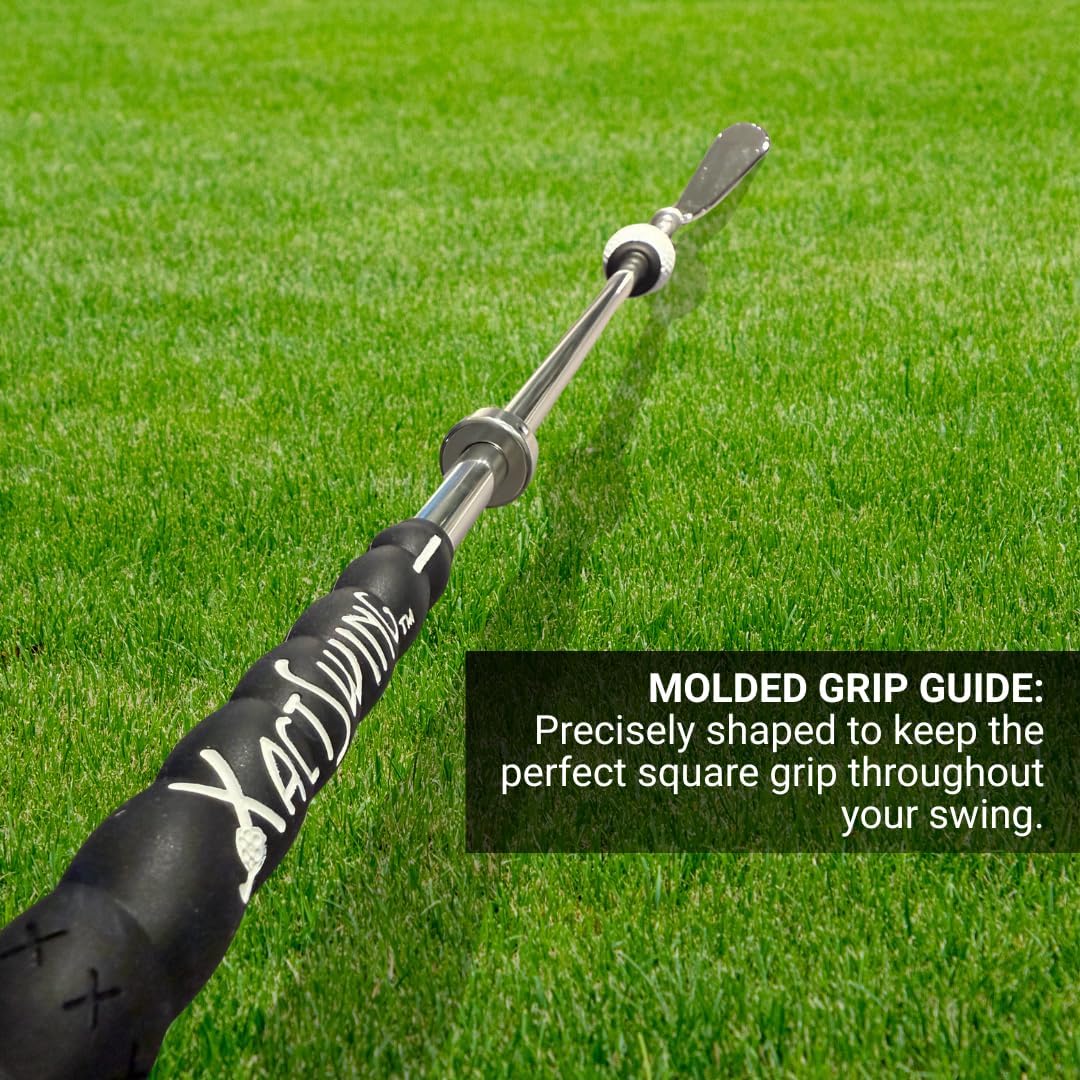 XactSwing Golf Swing Trainer with Double Slide Technology, All-in-One Design for Men, Women, Youth, and Teen Golfers to Enhance Timing, Club Control, and Swing Mechanics