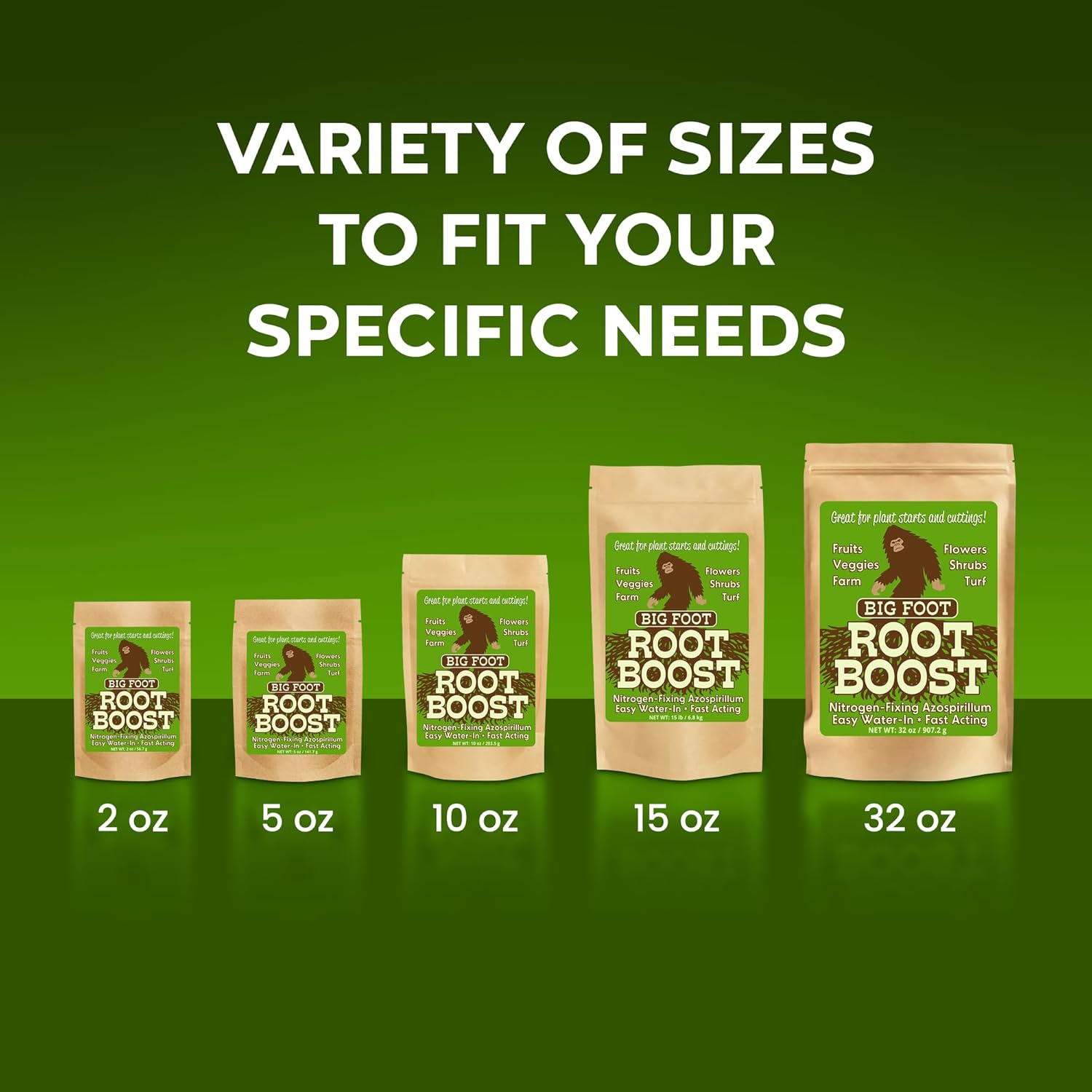 Big Foot Probiotic Root Boost Water Soluble Powder For Established Plants and Transplants - GROW ROOT SIZE, Increase Nitrogen, Grow New Plants from Cuttings, Pea Inoculant - 5 Ounces - Image 12