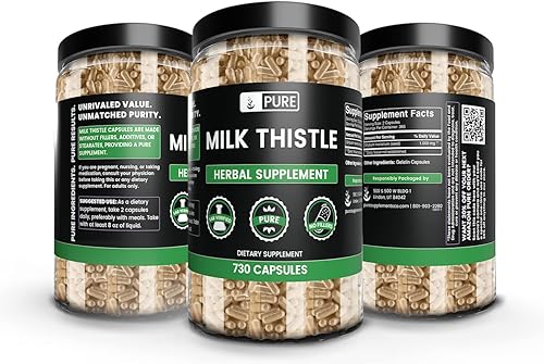 Miniatura 3 de Pure Original Ingredients Cardo mariano (730 cápsulas) sin magnesio o rellenos de arroz, siempre puro, verificado por laboratorio