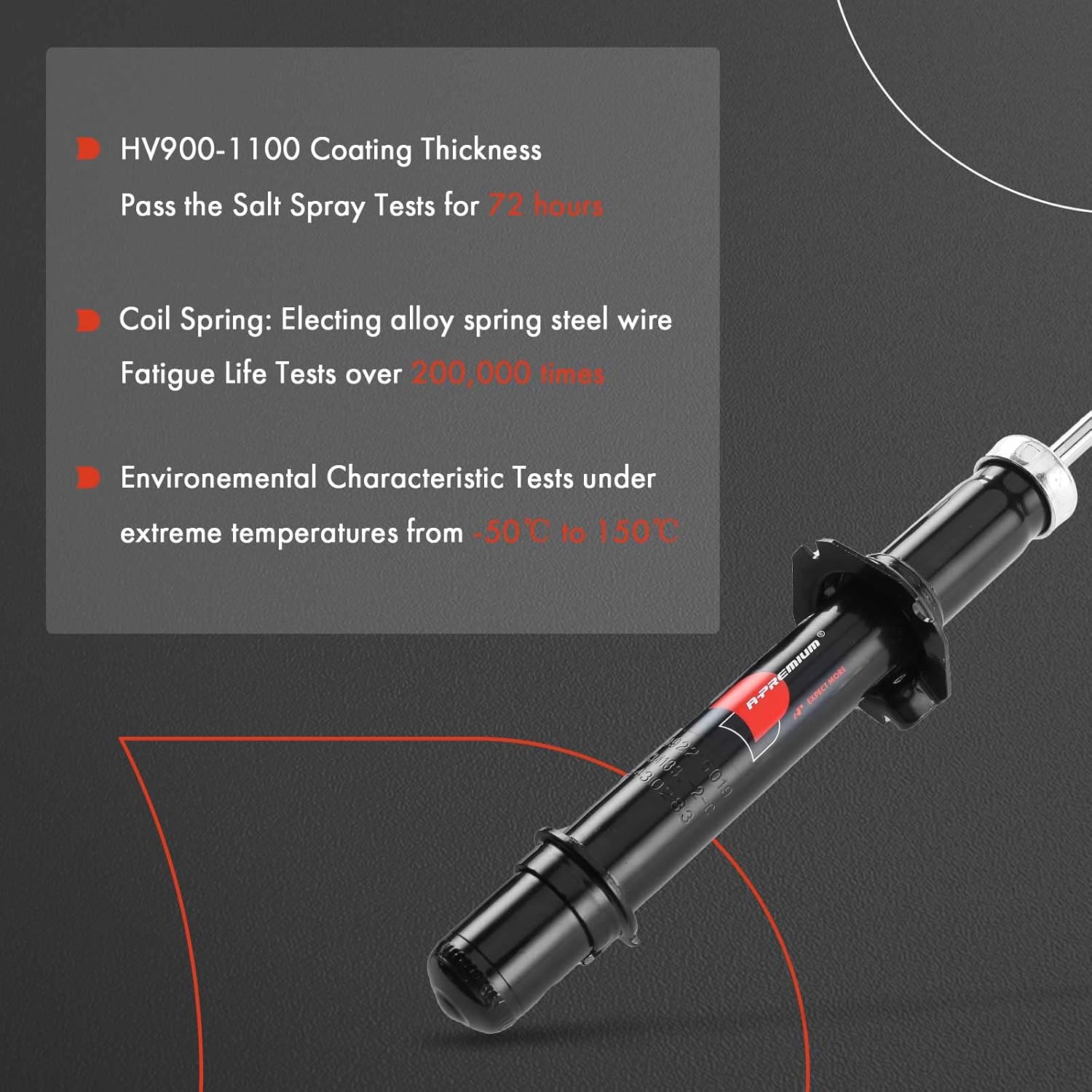 A-Premium Front Shock Absorber Strut Compatible with Honda Accord 2003-2007 & Acura TSX, TL 2004-2008, 2-PC Set