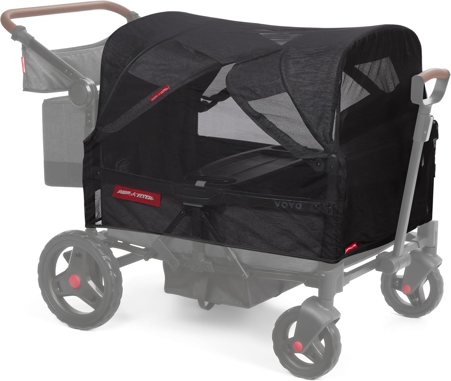 Radio Flyer Voya Quad Stroller Wagon Mosquito Net with Storage Bag, Breathable Bug Net, Compatible with Voya Quad Stroller 4-Seater Wagon