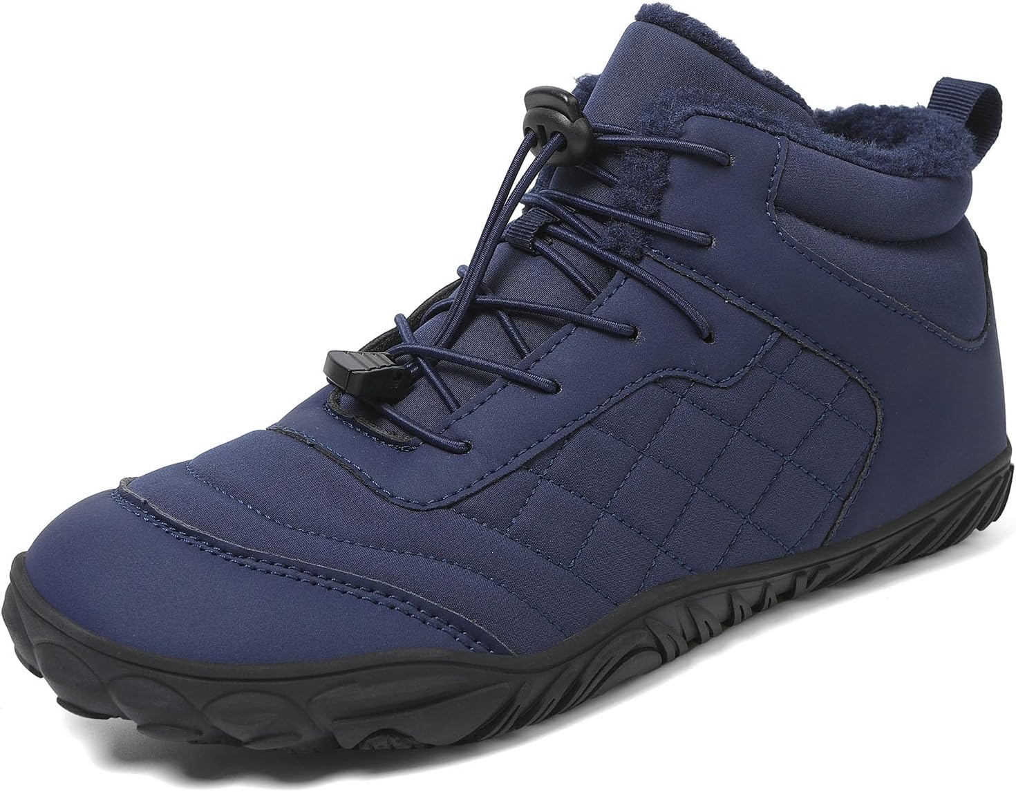 RUMPRA Men’s Women’s Barefoot Snow Boots, Fur Lined and Waterproof Winter Boots, Minimalist Wide Toe Box Zero Drop