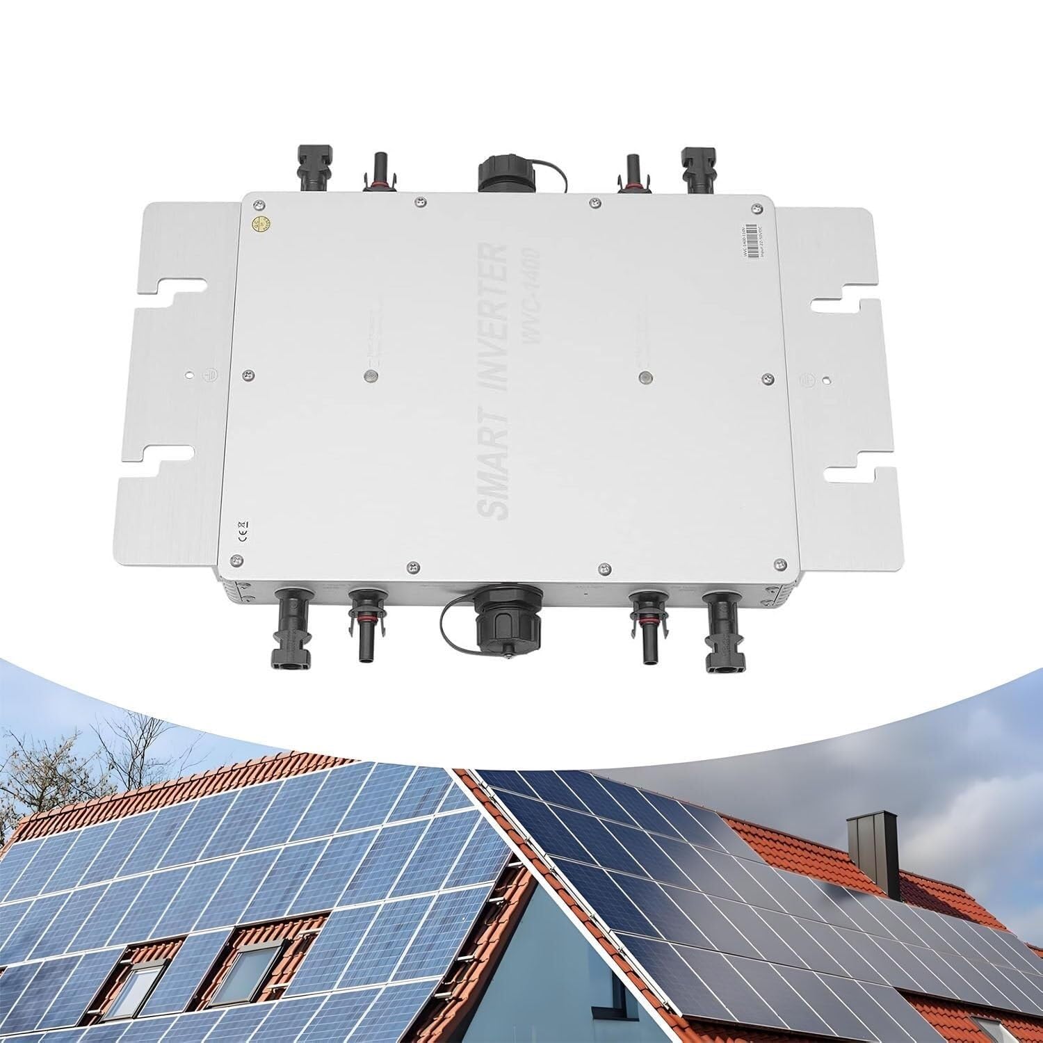 Micro Inverter Solare, Inverter Fotovoltaico Impermeabile IP65 In Lega Di Alluminio Con Controllo App WiFi Intelligente, Convertitore CC-CA Con Identificazione Automatica 120 V/230 V(1400W)