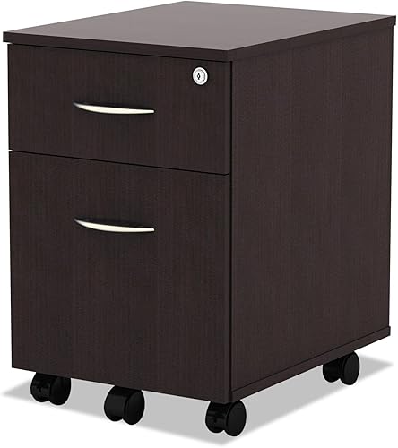 Miniatura 3 de Alera ALEVABFES Valencia Series 15.88 pulgadas x 19.13 pulgadas x 22.88 pulgadas. Caja móvilpedestal de archivos - Espresso