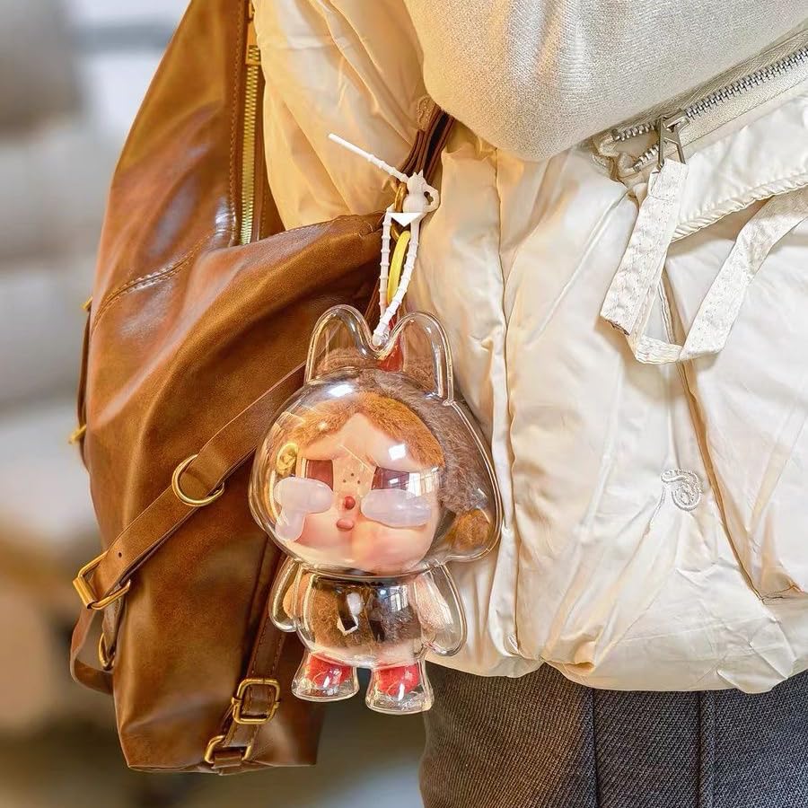 Crybaby Case, Crybaby Protective Case Cover Acrylic Clear Protector for Crybaby with Keychain (Doll Not Included)