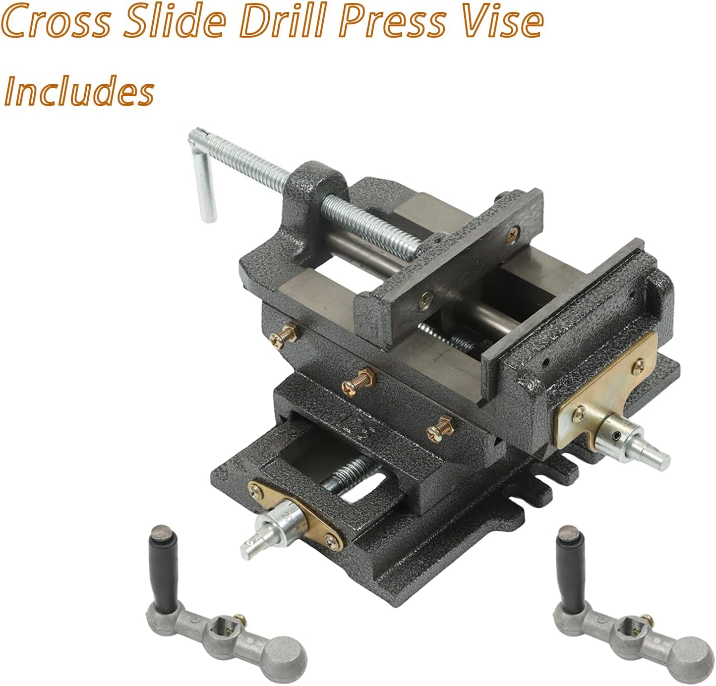 kimllier Cross Slide Drill Press Vise 2 Way X-Y Heavy Duty Clamp Machine Cast Iron Drill Press X-Y Compound Vise - 5 Inch Black