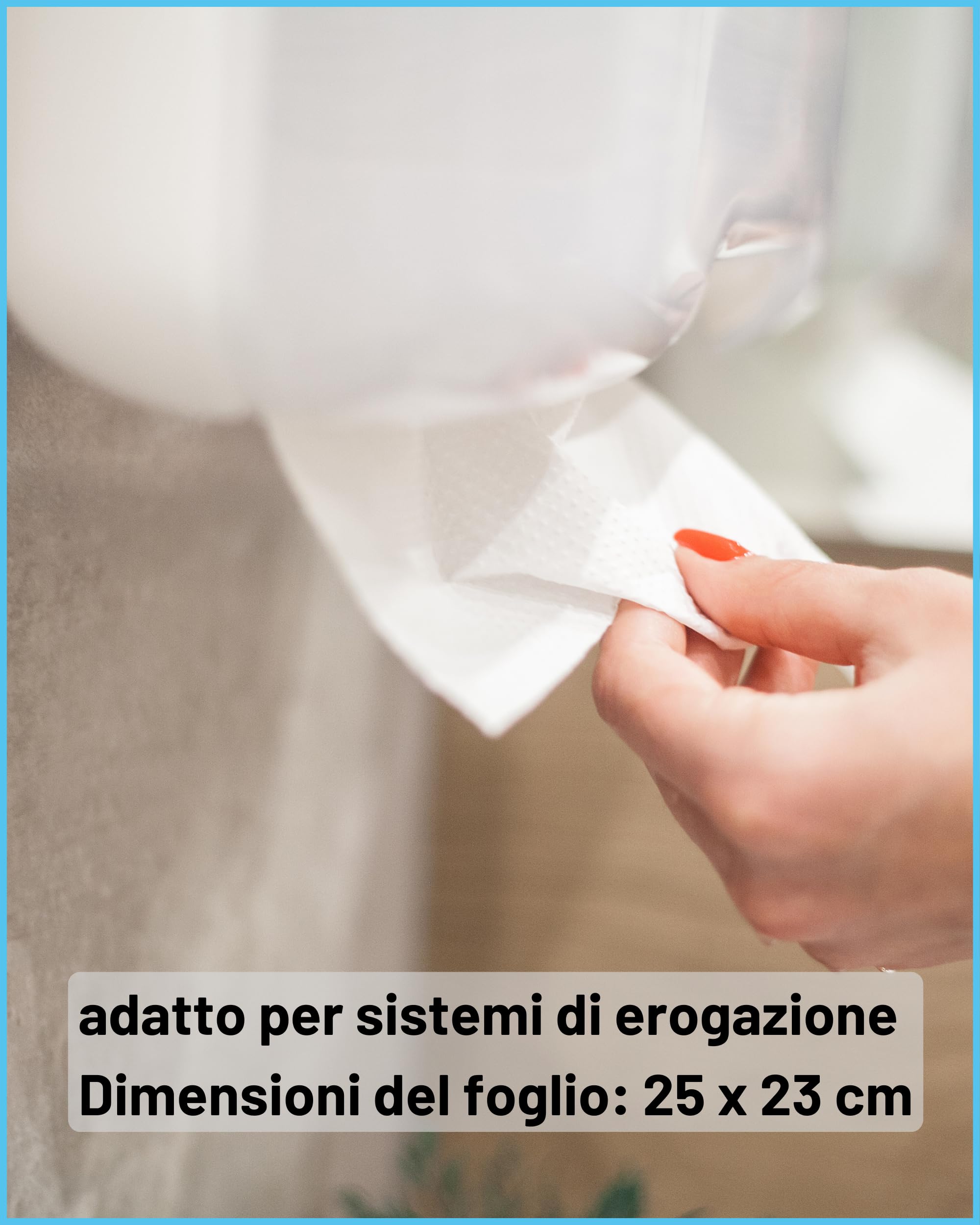 Glücksblatt Asciugamani di carta, 4800 fogli, 1 strato, 25 x 23 cm, piegati a V, in cellulosa, asciugamani di alta qualità, adatti per dispenser, carta asciugamani bianca, monouso