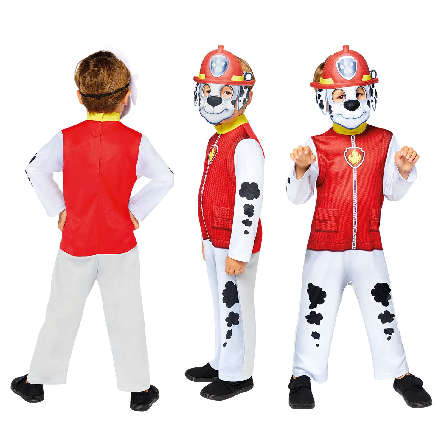 Paw Patrol Marshall Costume For Boys – Official Nickelodeon Jumpsuit & Mask, Size 4-6 Years, Classic Character Outfit