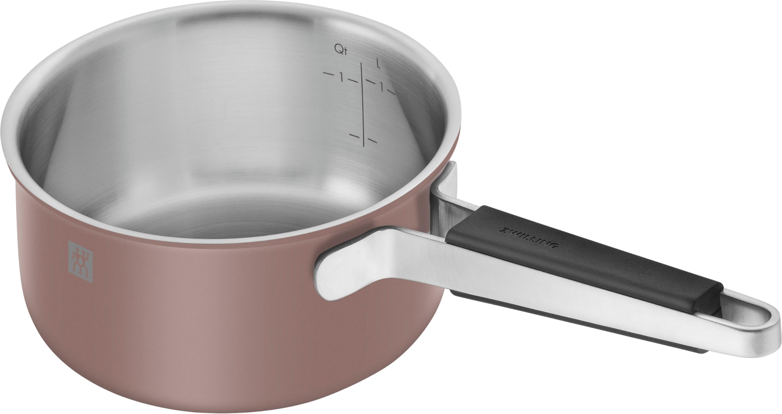 ZWILLING PURE Kochtopfset, 5-tlg, 18/10 Edelstahl, Keramik-Außenbeschichtung, Stay-Cool-Griffe, Spülmaschinengeeignet, Rosé