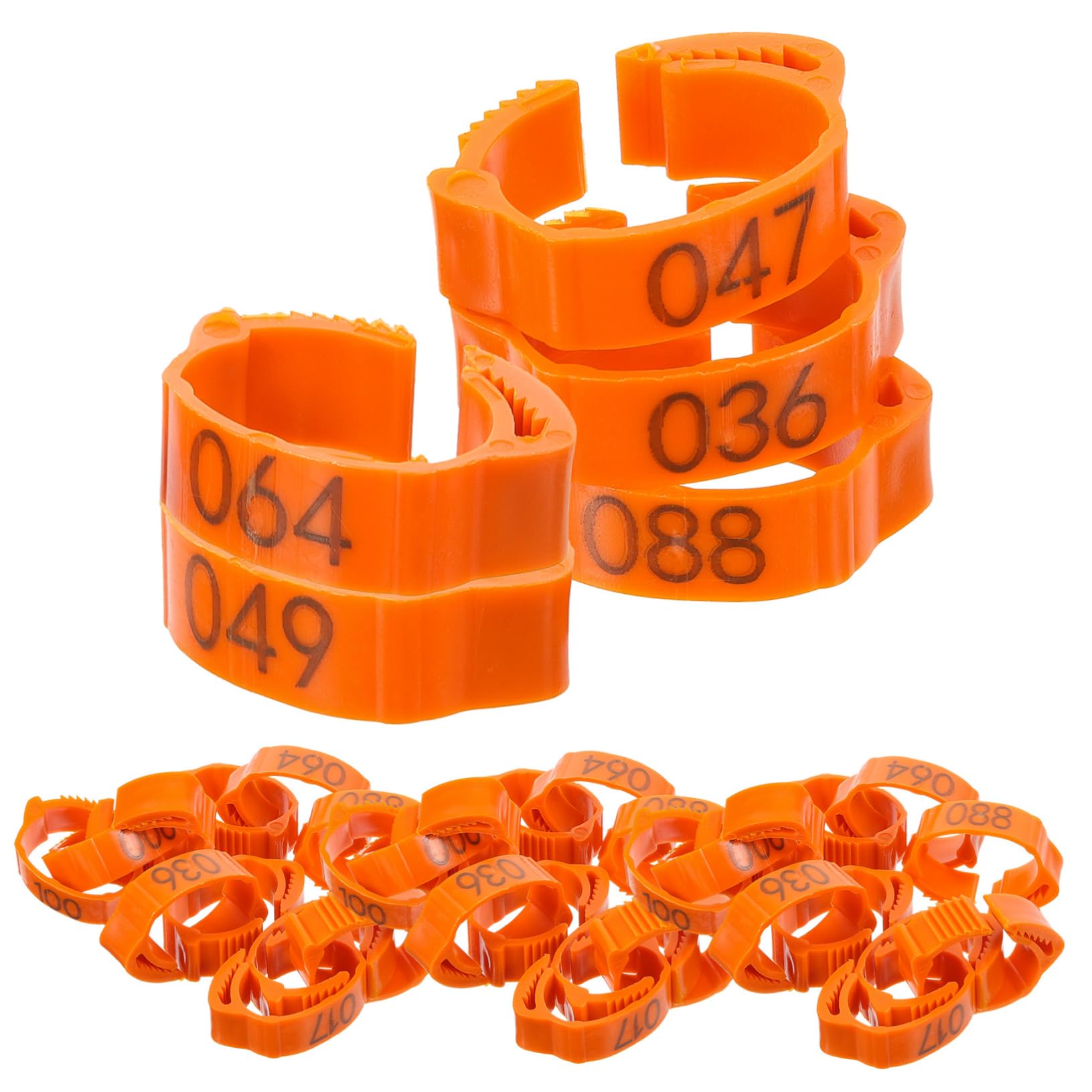 NOLITOY100pcs Chicken Foot Ring Tabs Pigeon Supplies Poultry Leg Marking Rings Leg Bands Chicken Identification Leg Bands Chicken Tags for Legs Disposable Bird Ring Plastic