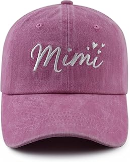 Nana Gigi Mimi Hat for Women, Funny Adjustable Cotton Embroidered Grandma Baseball Cap