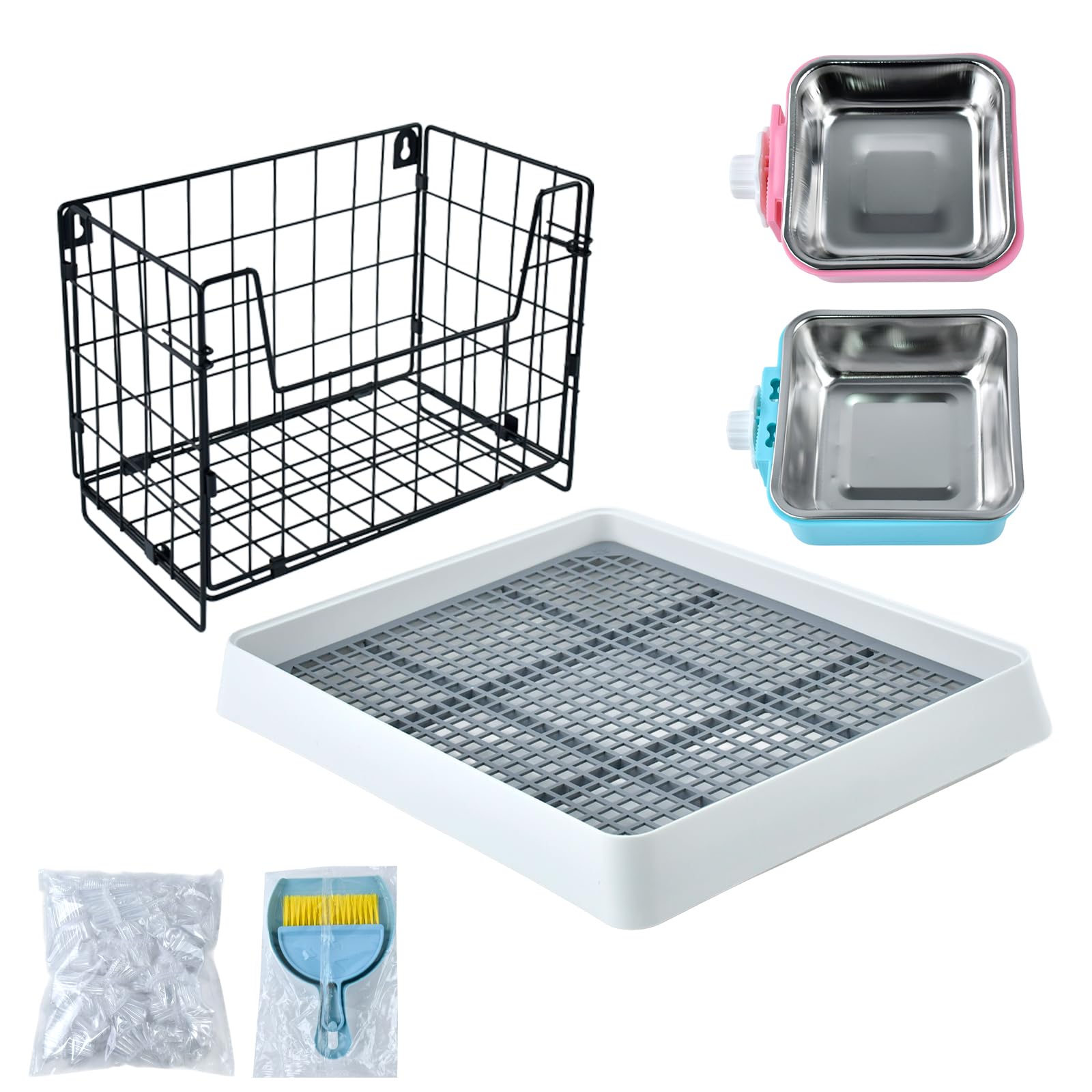 Doublure de cage jetable en acier inoxydable pour petits animaux et lapins