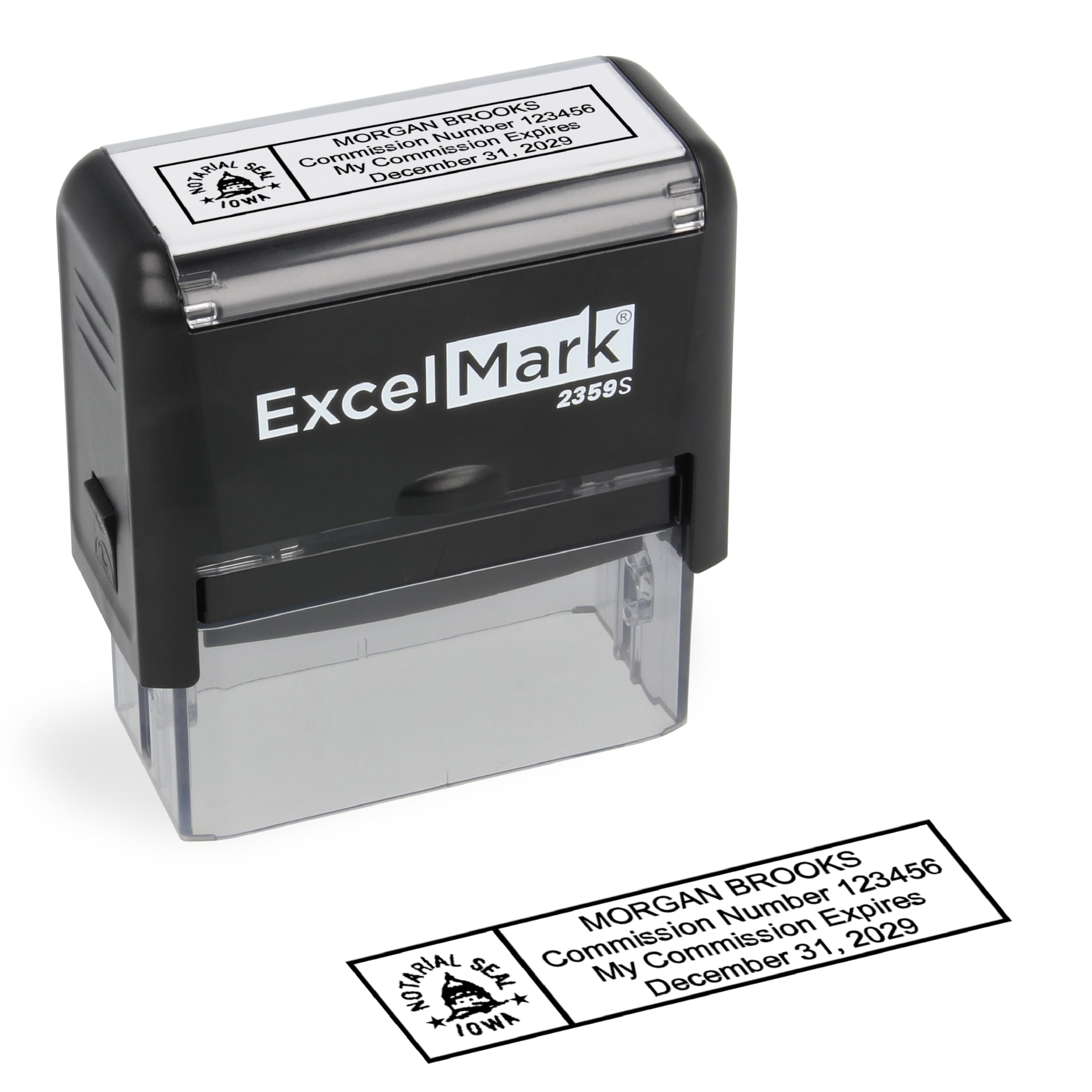 ExcelMark Notary Stamp for All 50 States - Official State Seal - Iowa
