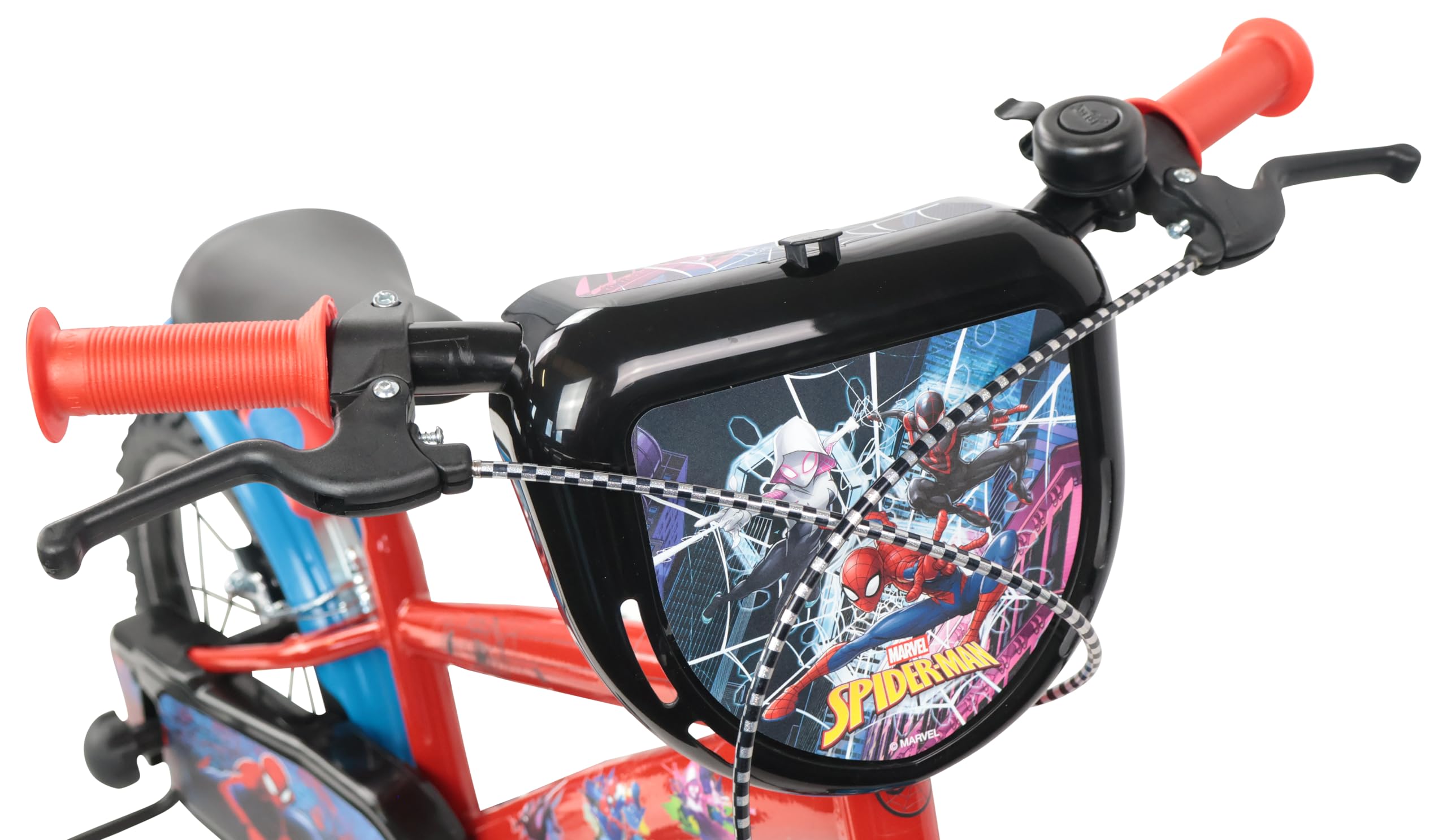 Denver Bike Bicicletta Bambino 14 Pollici Spiderman 3-5 Anni Rotelle Removibili Freni Caliper Telaio Acciaio