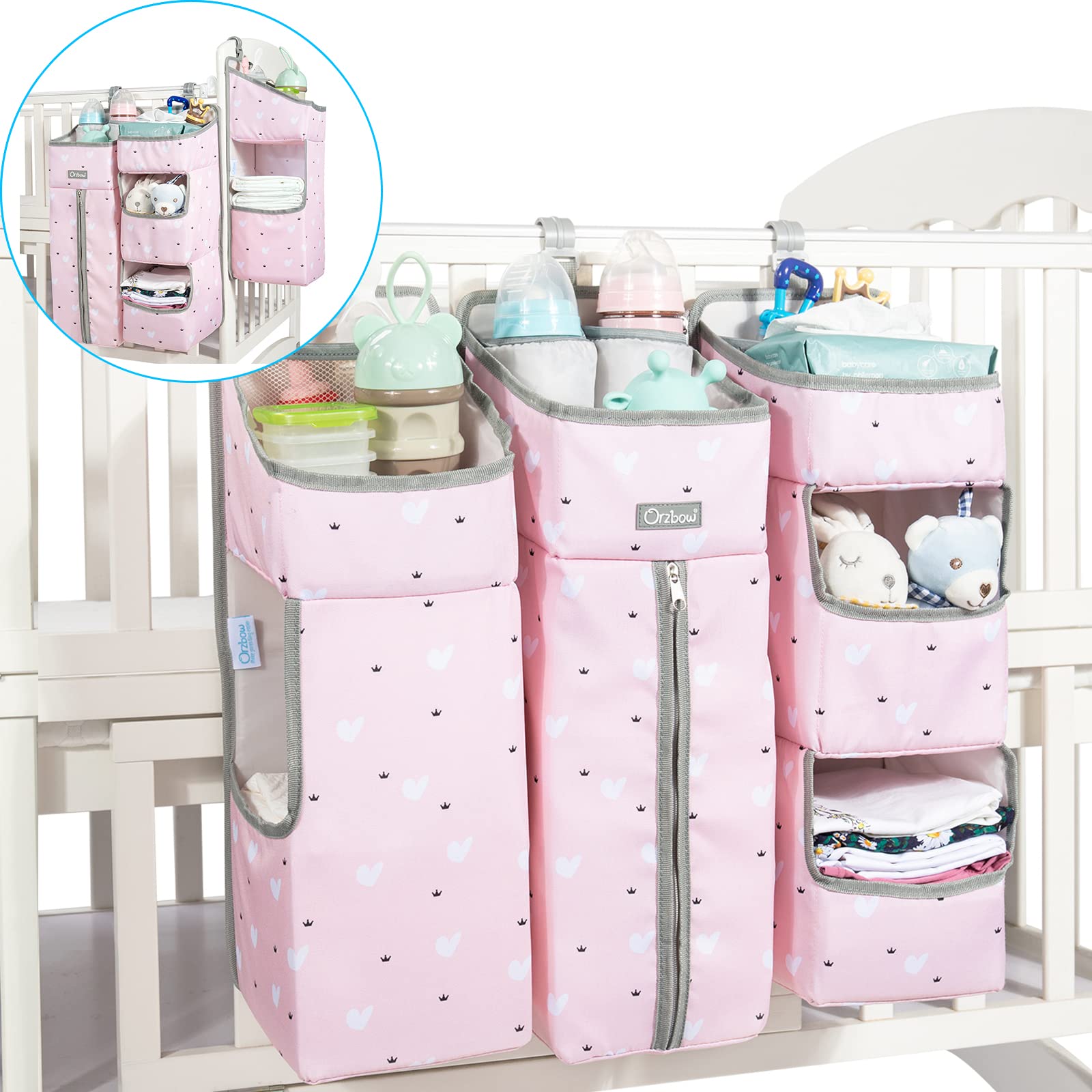 Buy Hanging Diaper Caddy For Baby Essentials Crib Organizer No