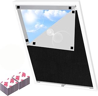 Fenster Verdunkelung Magnetisch 100×150 cm, Fenster Verdunkelung Stoff Ohne Bohren, Dachfenster Sonnenschutz Verdunklung Abnehmbar, Verdunkelungsrollo für Innen Dachschräge Fenster