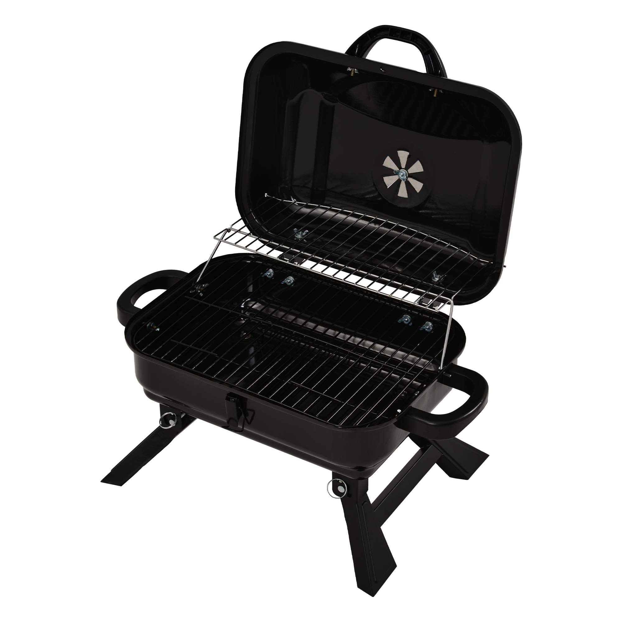 Barbecue pieghevole per esterni, griglia portatile in titanio, griglia a carbone adatta per arrampicata e pesca, campeggio, escursionismo, picnic (rete a S (senza gambe