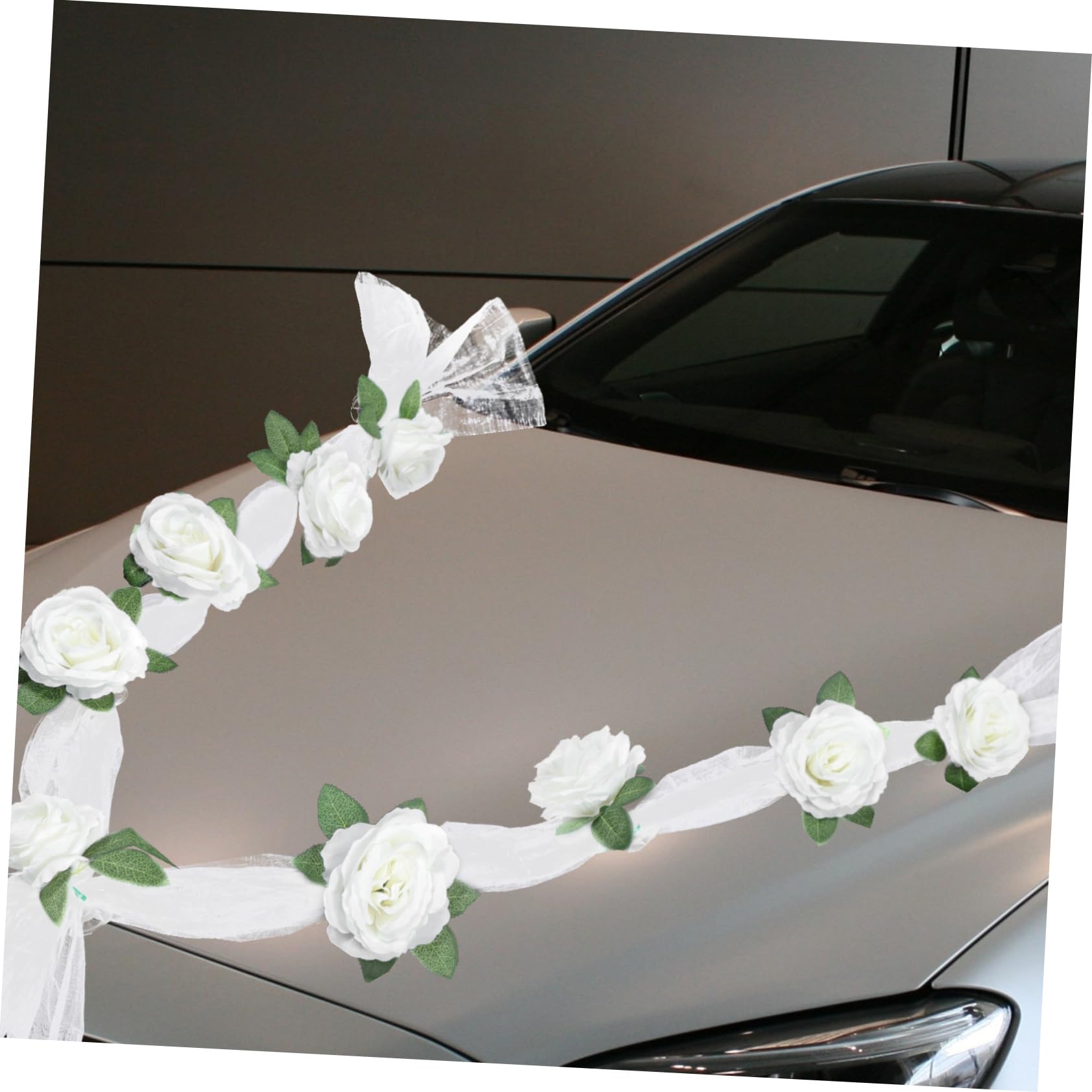 Zerodeko 2 Sets Hochzeit Auto Gürtel Lebensechte Rose Girlande Auto Decor Gefälschte Rose Hochzeit