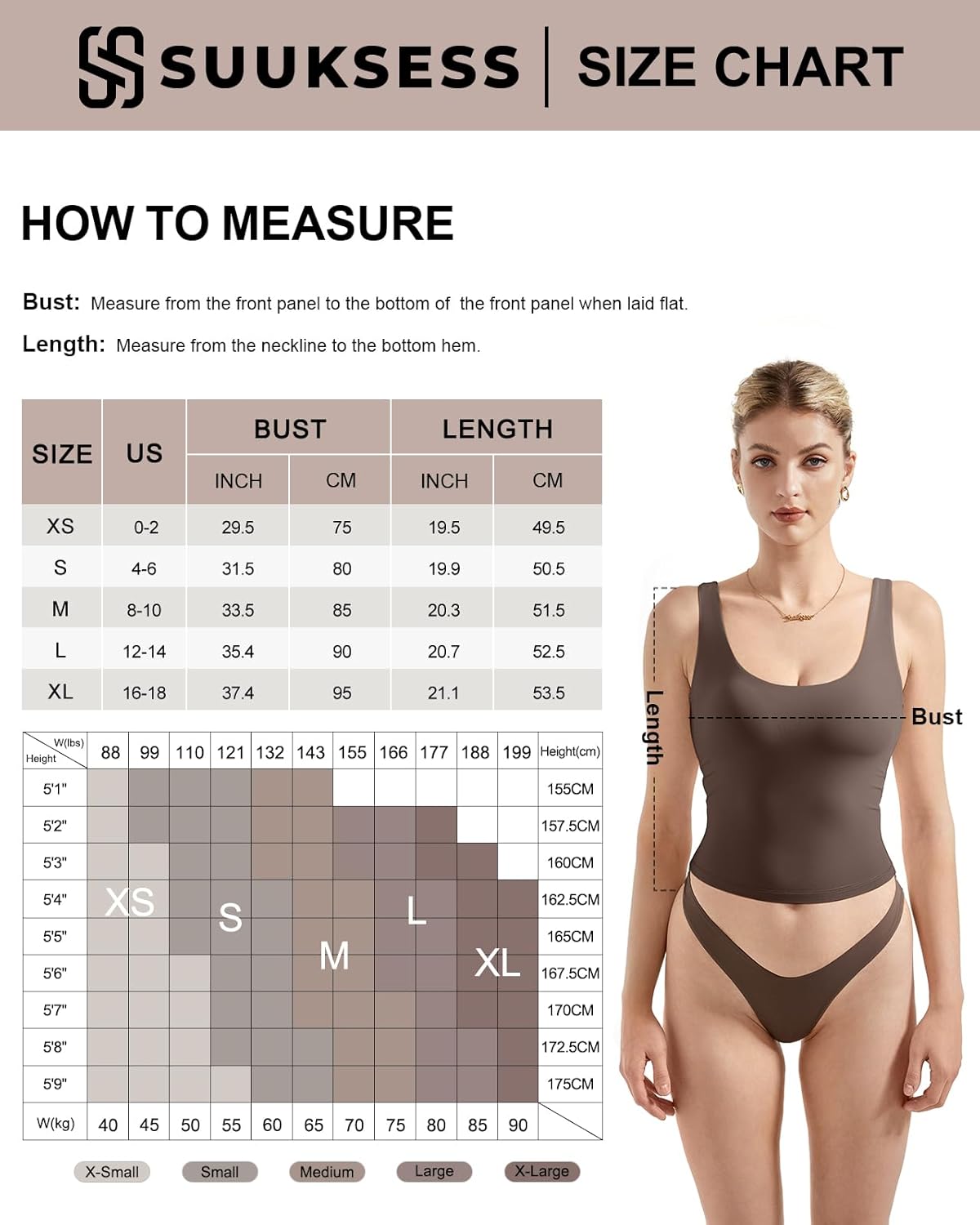 SUUKSESS Women Scoop Neck Tank Top Summer Sleeveless Going Out Double Lined Basic Tops - Image 6