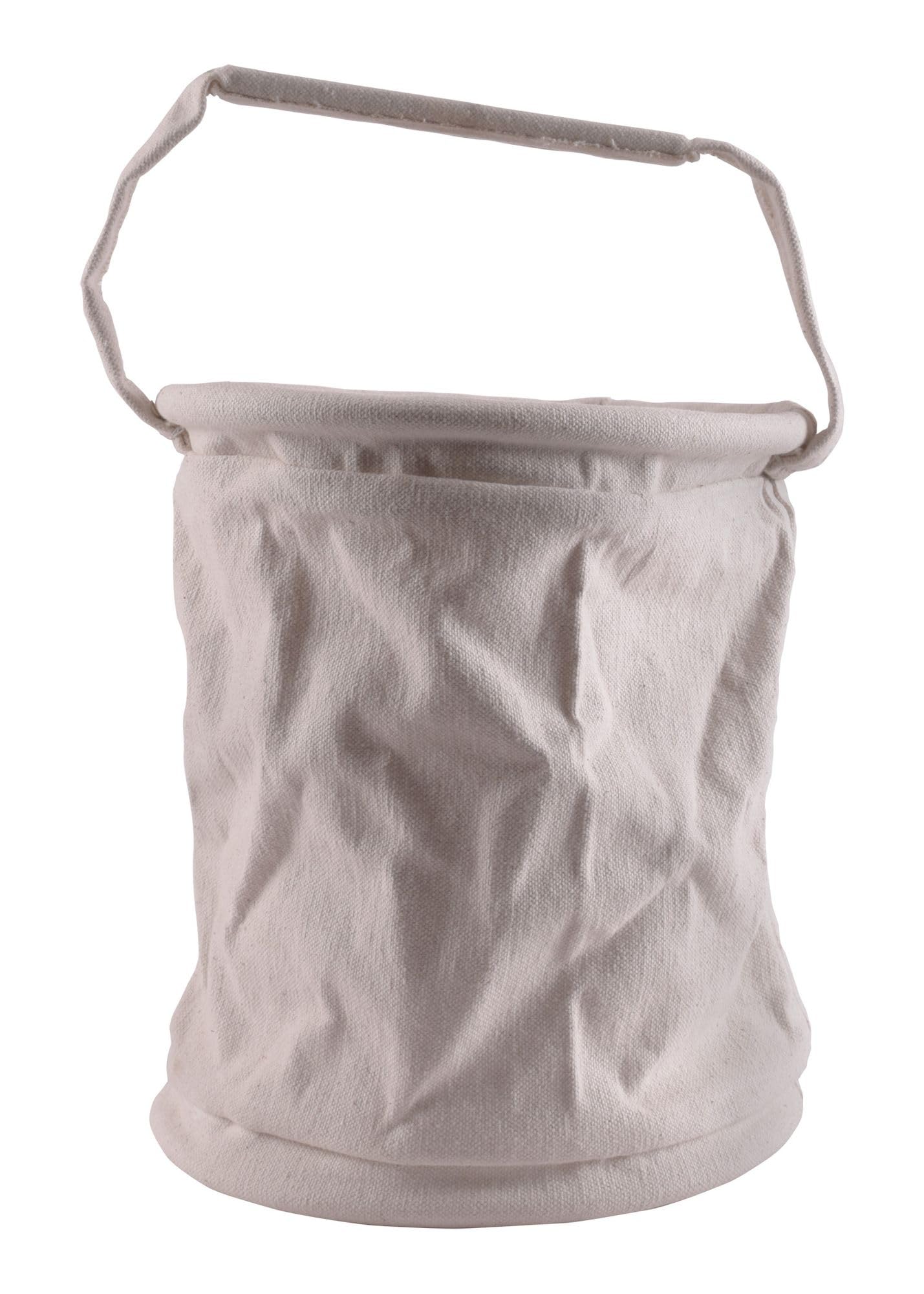 Battle-Merchant White Folding Canvas Bucket, Approx 8.5 Litres – Bin Medieval Larp