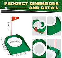 Vista 2 de Sotiff Golf Putting Practice Cup Hole Training Aids Golf Accessories Training Putters with Plastic Flag for Adult Office Garage Yard Indoor Outdoor