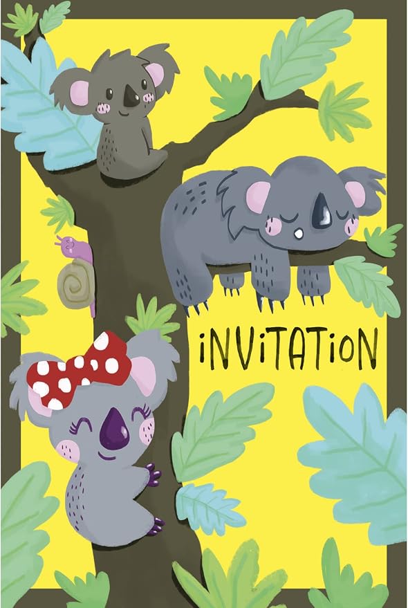 Ticky Tacky Invitation Anniversaire Koala Invitations Enveloppes ticky-tacky-invitation-anniversaire-koala-invitations-enveloppes