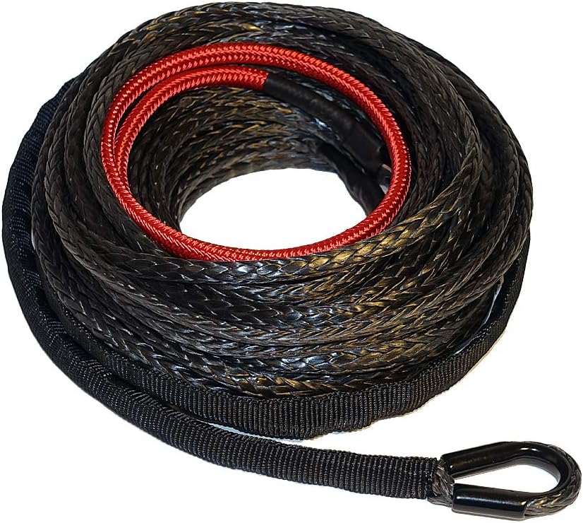 Ranger 6,000 LBs 3/16" x 50' UHMWPE Synthetic Winch Rope 5 MM x 15 M for ATV Winch