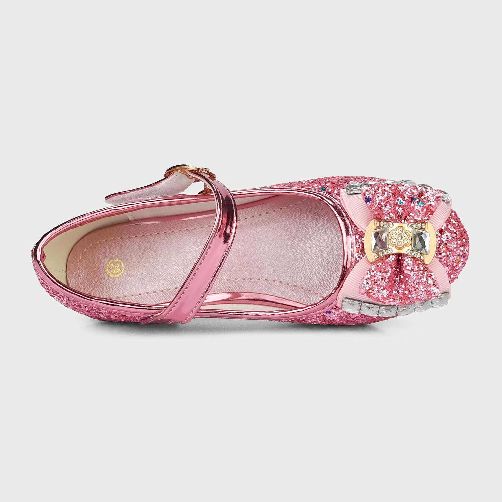 Zapatos de Princesa Elegantes para Niñas de Tacón con Lentejuelas Purpurinas para Disfraz, Fiestas, Bodas